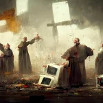 The Paragons believe they're being punished for allowing technology to disctract them from their repentant ways, they routinely destroy inert tech in acts of celebration.